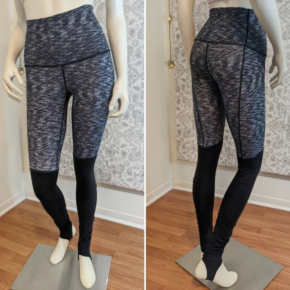 Lululemon Wunder Under Stirrup Legging Grey Black